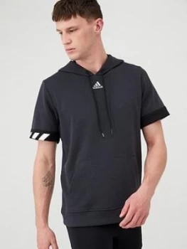 Image of Adidas 365 Short Sleeve Hoodie - Carbon