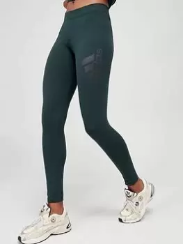 Image of adidas Future Icons Badge Of Sport Leggings - Dark Green, Dark Green, Size XS, Women