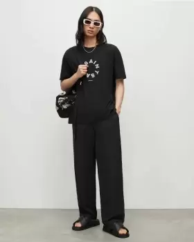 Image of AllSaints Valence Crew Neck Logo T-Shirt