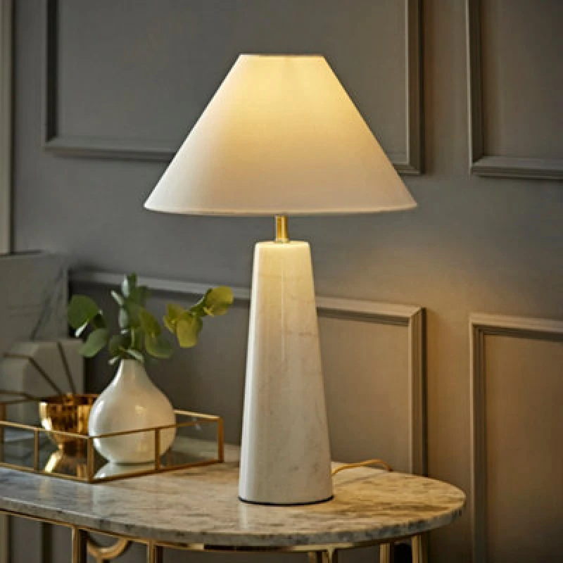 Image of Margot White Marble Table Lamp