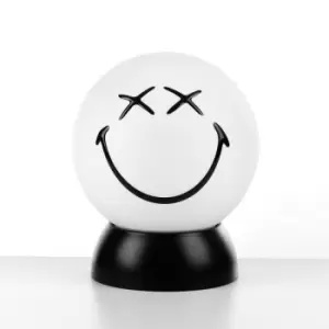 Image of Smiley Childrens Cross Eyes Globe Table Lamp, White
