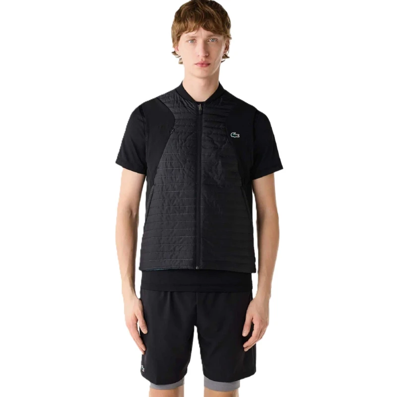 Image of Lacoste Mens Padded Sleeveless Gilet Black/Hydro male 2XS