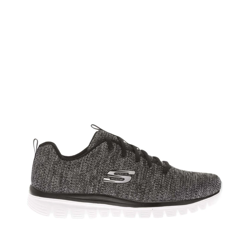 Image of Skechers Graceful - Twisted Fortune Trainers Black-White female UK 3