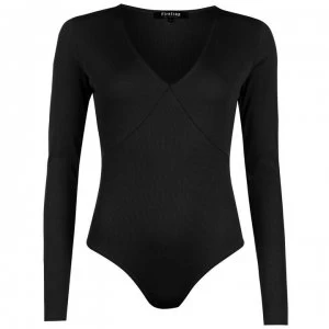 Image of Firetrap Blackseal Plunge Bodysuit - Black
