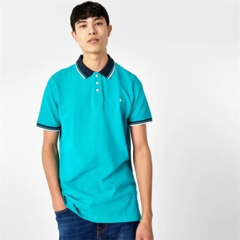 Image of Jack Wills Wilmcote Tipped Polo - Light Teal