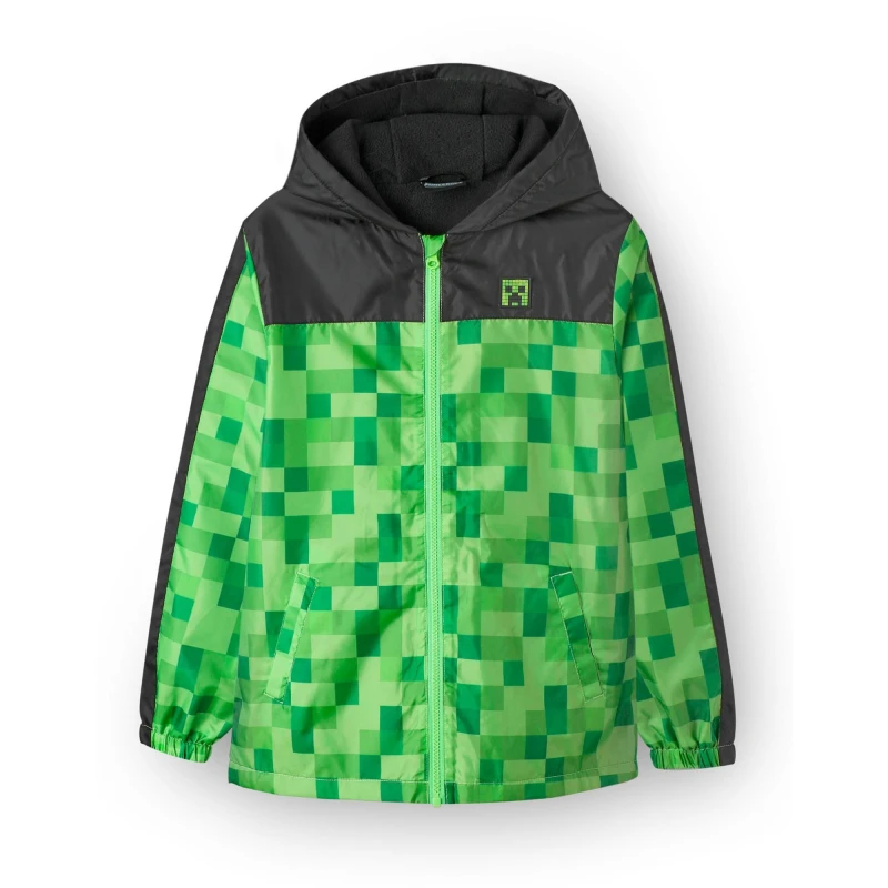 Image of Minecraft Long Sleeve Zip Jacket Green male