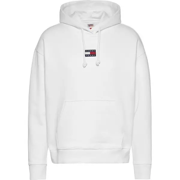 Image of Tommy Jeans Centre Badge Hoodie - White 14