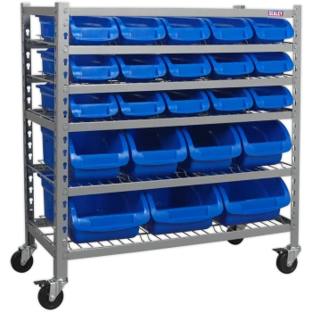 Image of Sealey 22 Piece Mobile Bin Storage System