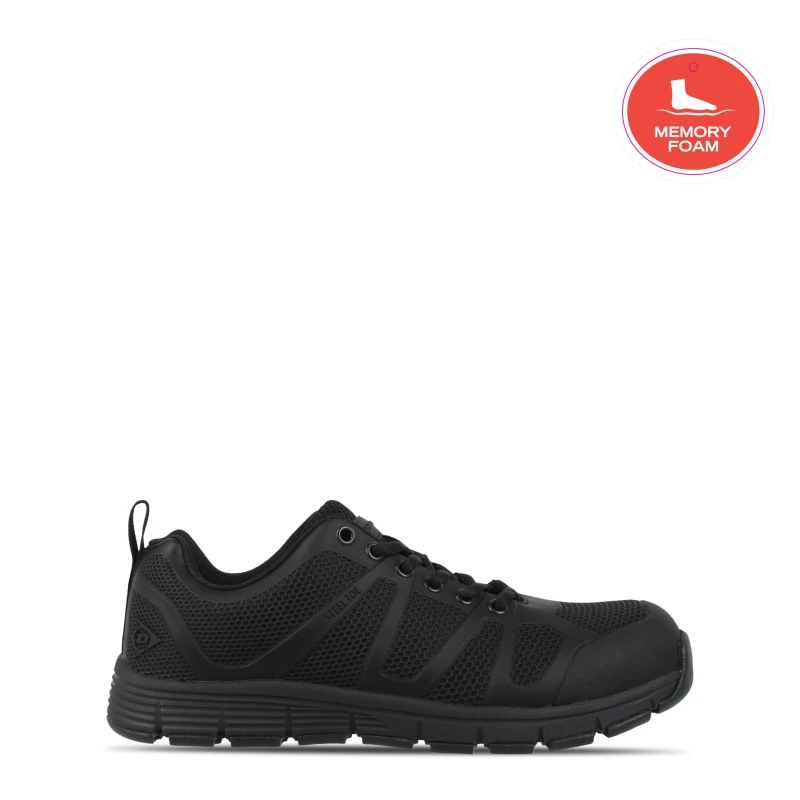 Image of Dunlop Reno Memory Foam Mens Safety Shoes - Black 3