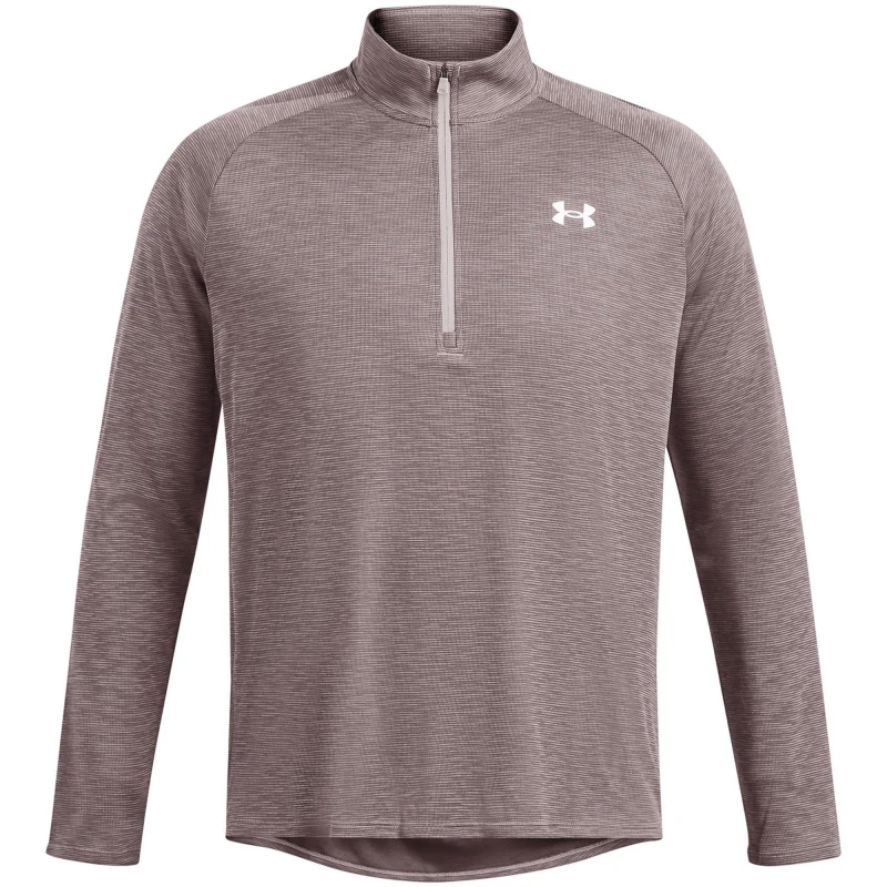 Image of Under Armour Armour UA Tech ½ Zip Long Sleeve Mens Long Sleeve Performance T-Shirts S Grey 62000725350