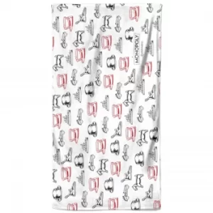 Image of Monopoly Figures Pattern Bath Towel