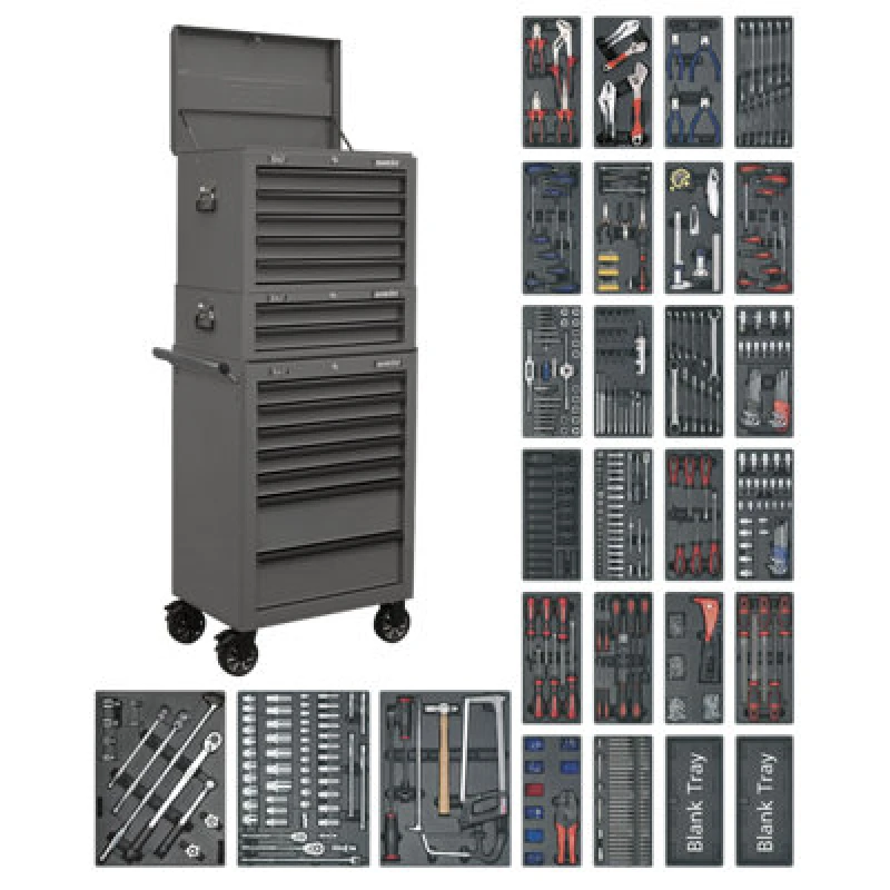 Image of Sealey Superline Pro Tool Chest Combination 14 Drawer Ball-Bearing Slides Sptgrcombo1