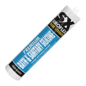 Image of Siroflex SXSS310W Premium Bath & Sanitary Silicone White 310ml