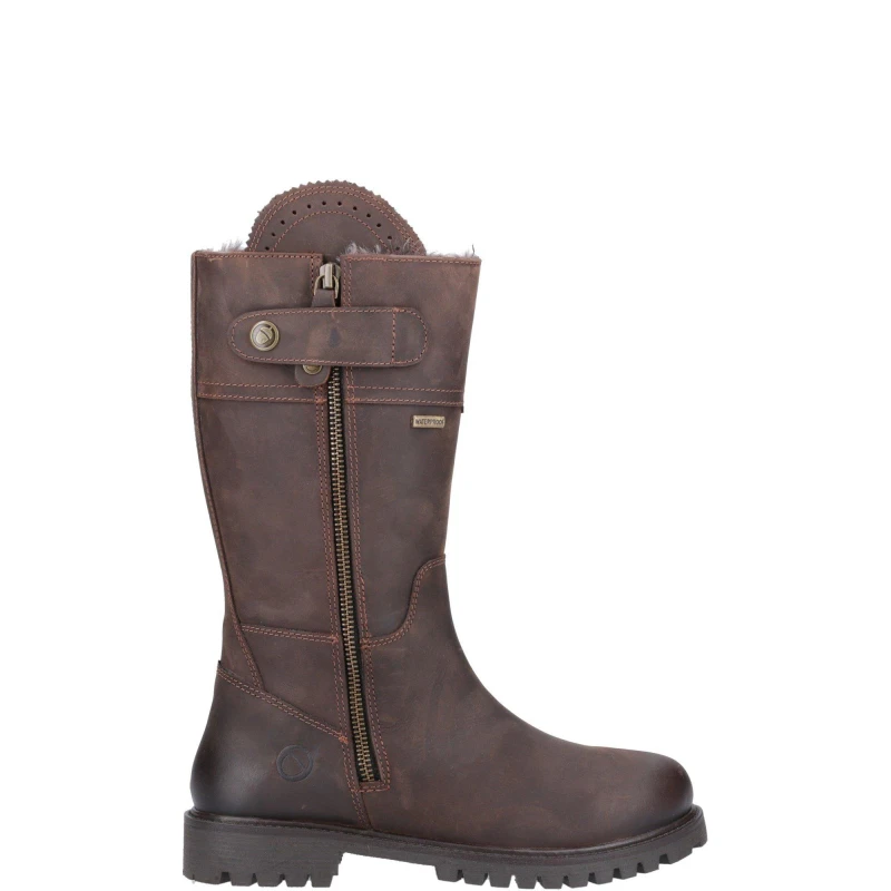 Image of Cotswold Womens Bushcombe Zip Up Waterproof Country Boots - UK 3 Brown female GDE2797BRO3