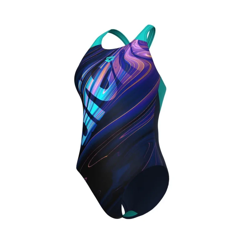 Image of Womens 1 Piece swimsuit Arena Flow Bleu Female 40