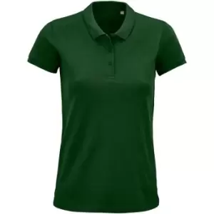 Image of SOLS Womens/Ladies Planet Organic Polo Shirt (M) (Bottle Green)