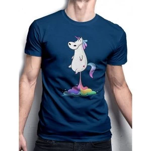 Image of Cid Originals - Unicorn Fart Mens Small T-Shirt - Blue