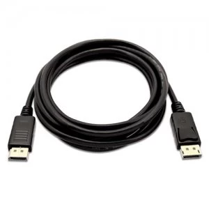 Image of V7 Black Video Cable Mini DisplayPort Male to DisplayPort Male 1m 3.3ft