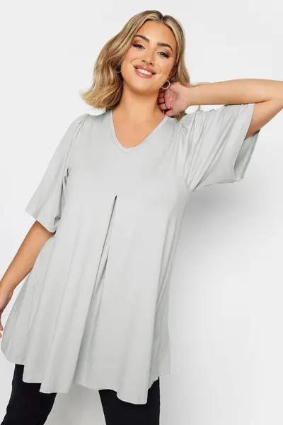 Image of Yours Short Sleeve Top Grey