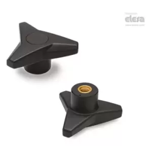 Image of ELESA Three-arm knob-VB.839/100 B-M12-C2 Orange