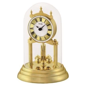 Image of Seiko Anniversary Clock with Rotating Pendulum - Gold