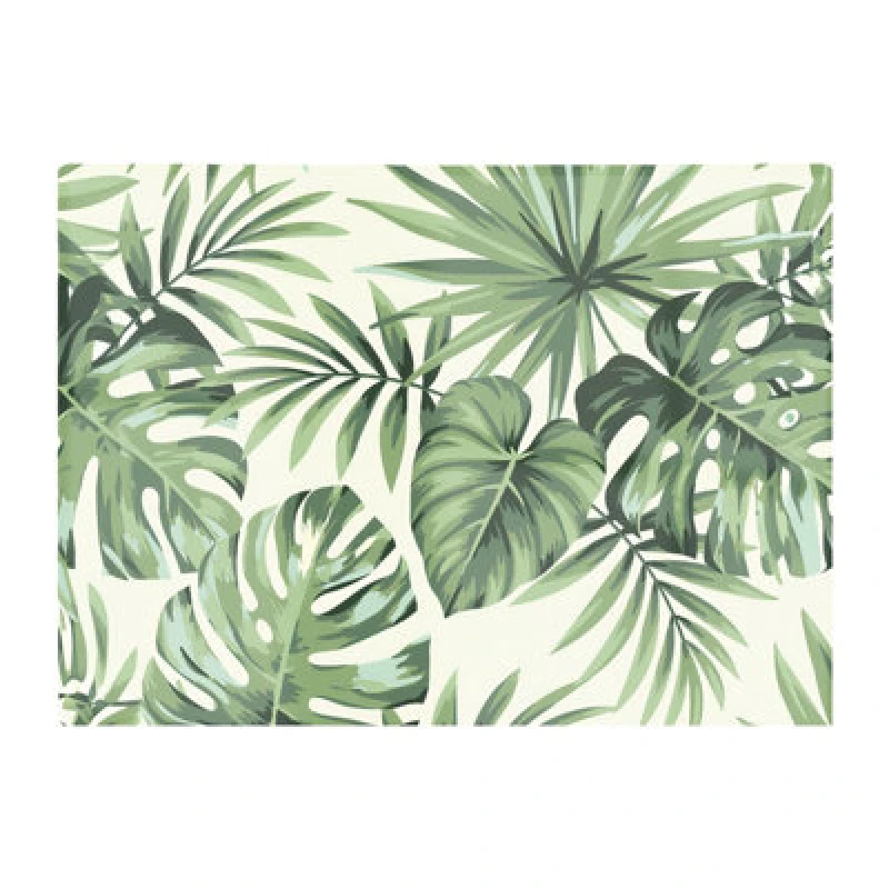 Image of Warren Reed Designer Exotic Palm Leaves Glass Chopping Board