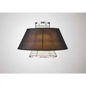 Image of Davina wall light with Black lampshade 2 lights polished chrome / crystal