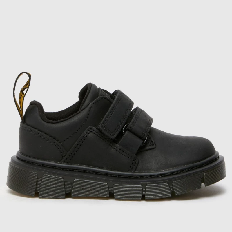 Image of Dr. Martens Black Raffe Boys Toddler Shoes Black UK 8 (EU 26)