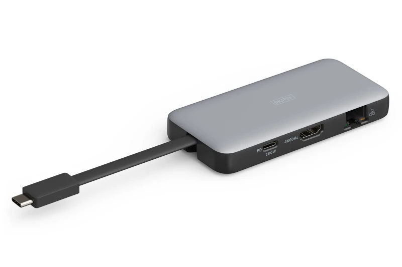 Image of Digitus Digitus USB-C docking station DA-70916 Charging function, Built-in card reader, USB-C powered DA-70916