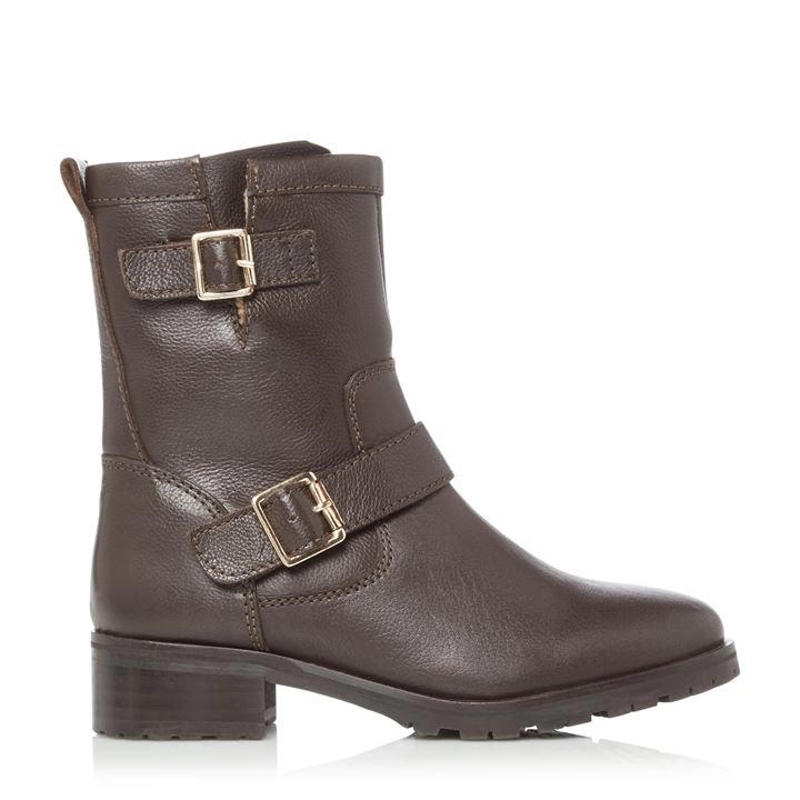 Image of Roberto Vianni Brown Leather 'Taniita' Calf Boots - 3