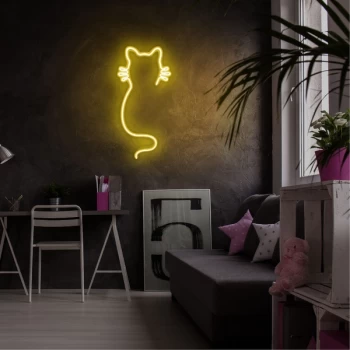 Image of Cat - Yellow Yellow Wall Lamp