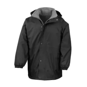 Image of Result Mens Reversible StormDri 4,000 Waterproof Windproof Anti Pilling Fleece Jacket (L) (Black/Grey)