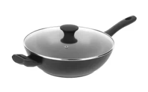 Image of Salter Geo Hex 28cm Non Stick Aluminium Wok with Lid