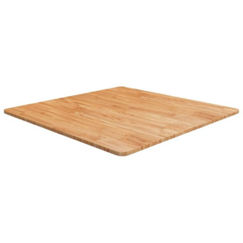 Image of Vidaxl Square Table Top Light Brown 80X80X1.5Cm Treated Solid Wood Oak, Brown 343004