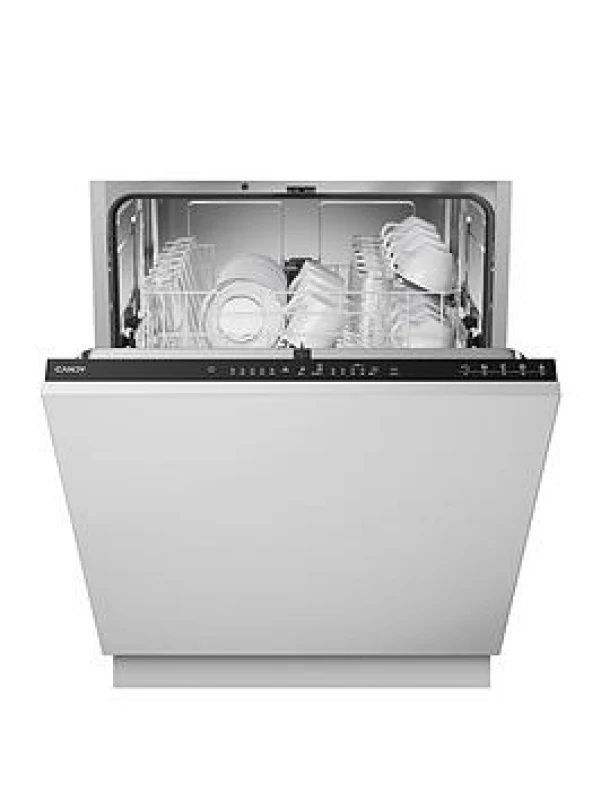 Image of Candy RapidO CIP 3D9E0B-80 Fully Integrated Full Size Dishwasher - Silver Control Panel - D Rated