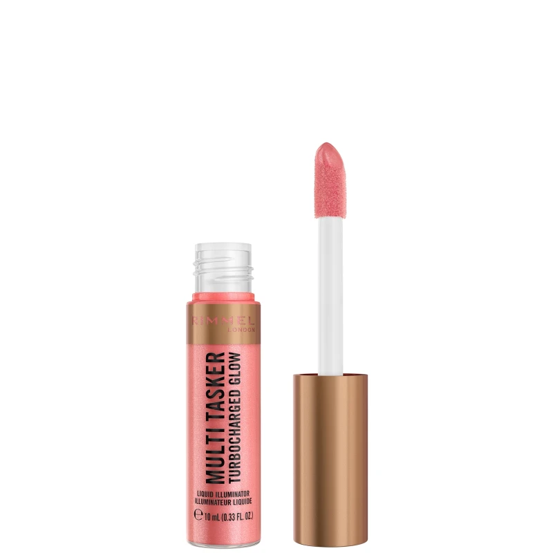 Image of Rimmel Multi Tasker Turbocharged Glow Liquid Illuminator 10ml (Various Shades) - 002 Rosy Rebel
