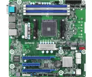 Image of ASRock Rack X470D4U - Motherboard - micro ATX Socket AM4 AMD X470 Chipset USB 3.1 Gen 1 2 x Gigabit LAN onboard graphics (X470D4U)