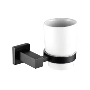 Image of Arissa Matt Black Tumbler Holder & Cup