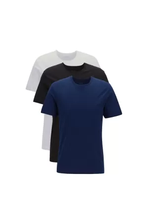 Image of Hugo Boss 3 Pack Logo T-Shirt Navy/Blue/White Size L Men