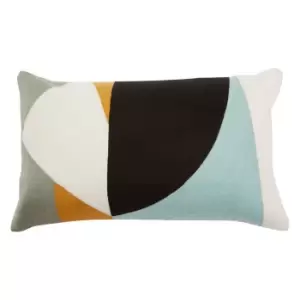 Image of Bosie Ozella Curve Pattern Rectangular Cushion