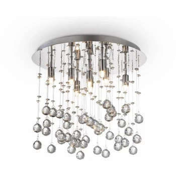 Image of Ideal Lux Lighting - Ideal Lux Moonlight - 8 Light Medium Ceiling Pendant Chrome, G9