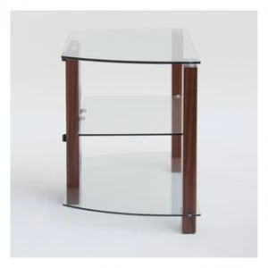 Image of TTAP L630 800 3WC Vision 800mm TV Stand in Walnut with Clear Glass