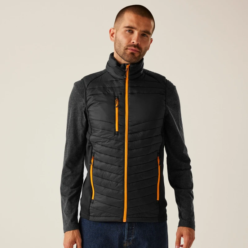 Image of Regatta Regatta Men Navigate' Hybrid Bodywarmer in Orange Size: 3X-Large Orange XXXL Male 5063019697697