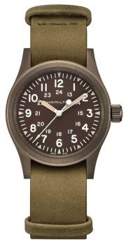 Image of Hamilton Khaki Field Mechanical Brown Dial Leather Watch