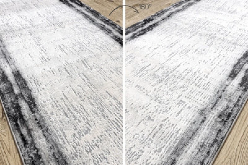 Image of RugsX Modern Runner Tuls 51235 Anthracite 60 Cm 60X130 Cm