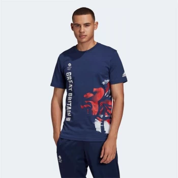 Image of adidas Great Britain Graphic T Shirt Mens - Tech Indigo