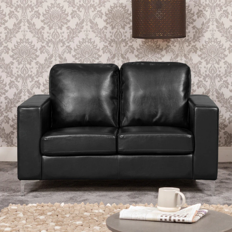 Image of Artemis Home Woodleigh 2 Seat Sofa in Black Unisex