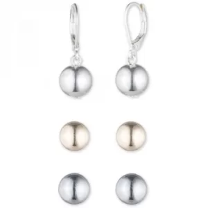 Image of Ladies Nine West Two-tone steel/gold plate Swing Along Earrings