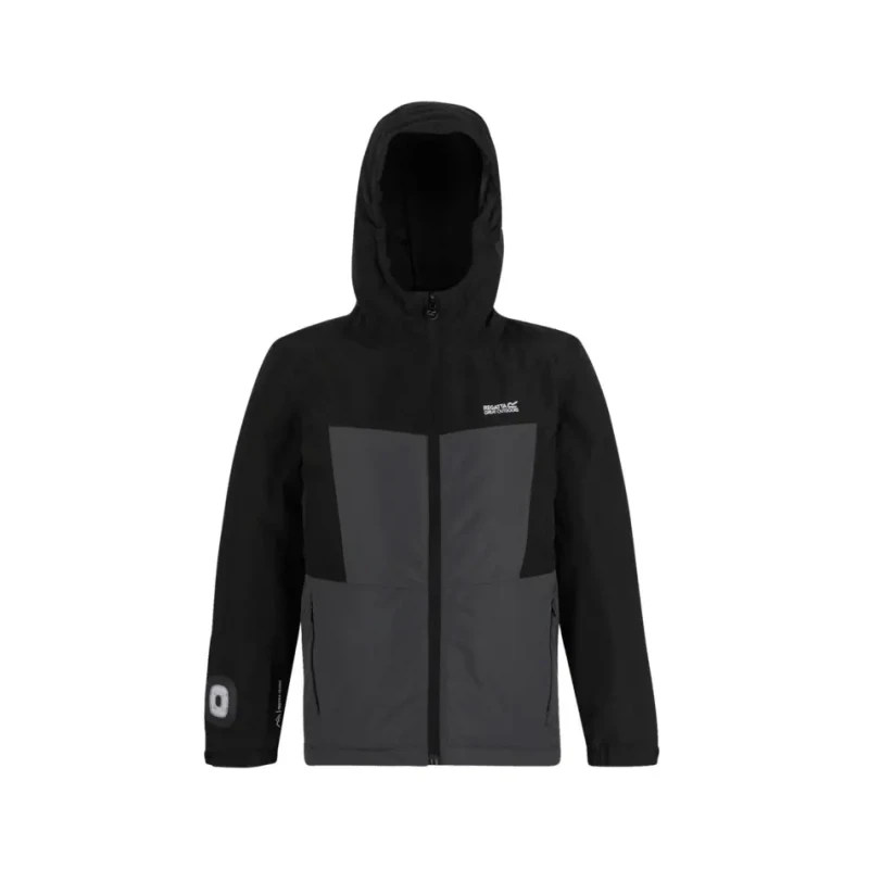 Image of Waterproof jacket for children Regatta Beamz Noir Unisex 13 ans
