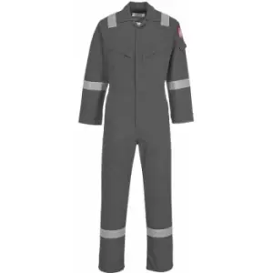 Image of Portwest FR50 Grey Sz M Regular Flame Resistant Anti-Static Boiler Suit Coverall Overall